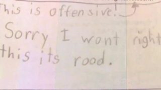 Schoolgirl refuses to answer “offensive” homework question
