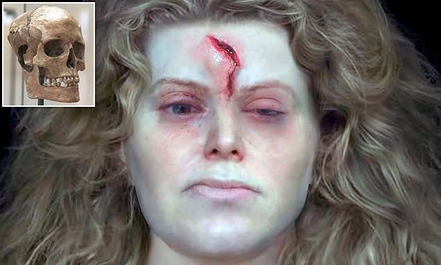 Scientists have reconstructed the face of ancient 1,000 year old Viking warrior sheila