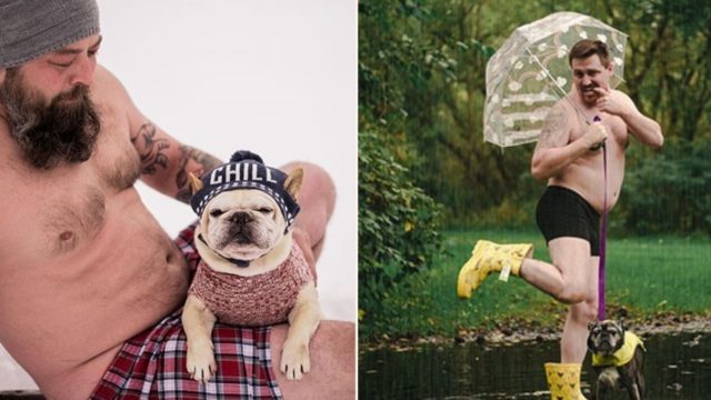 Forget the bloody fireman calendar, get yaself a dad bod and dog calendar this Christmas