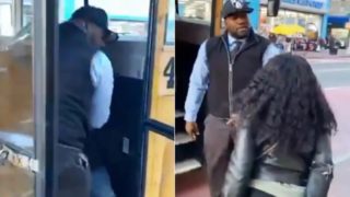 Video of bus driver throwing kid off bus ends in mass bloody confusion