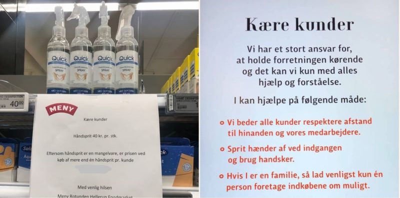 Danish supermarket comes up with a brilliant pricing loophole to stop hand sanitiser hoarding