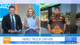 Hero truck driver who stopped robbery leaves TV presenters in stitches during his interview