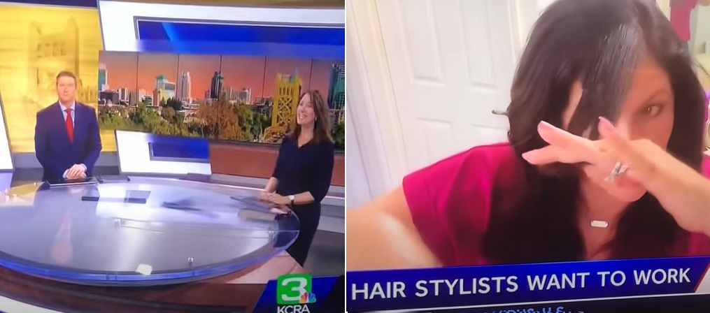 The Internet noticed something in the background of this morning television bathroom interview