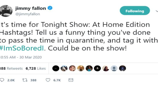 Twitter responds to Jimmy Fallon asking what they’re doing while in quarantine