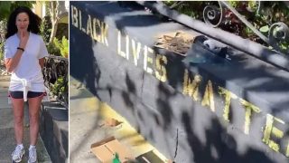 “Karen” calls cops on bloke for writing “Black Lives Matter” on his house