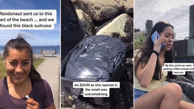 Teens film moment they discover body stuffed into suitcase and post it on TikTok!