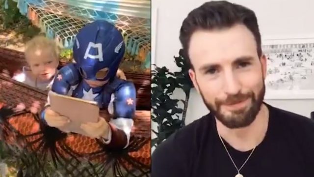 Chris Evans sends message to heroic six-year-old who saved sister from dog attack