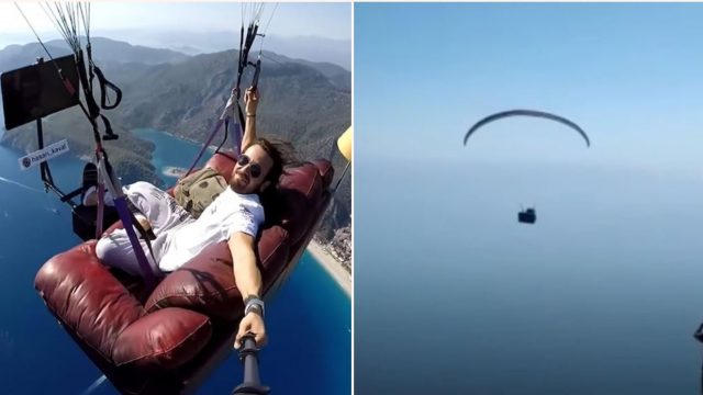 This Paragliding couch potato will make your palms sweat