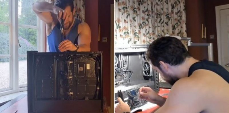 Superman’s Henry Cavill makes the internet weak at the knees while building a computer
