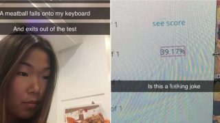 Hungry sheila begs professor for exam retake after meatball causes failed exam