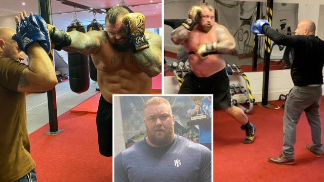 Strongman Eddie Hall goes BEAST MODE in sparring session ahead of battle with The Mountain