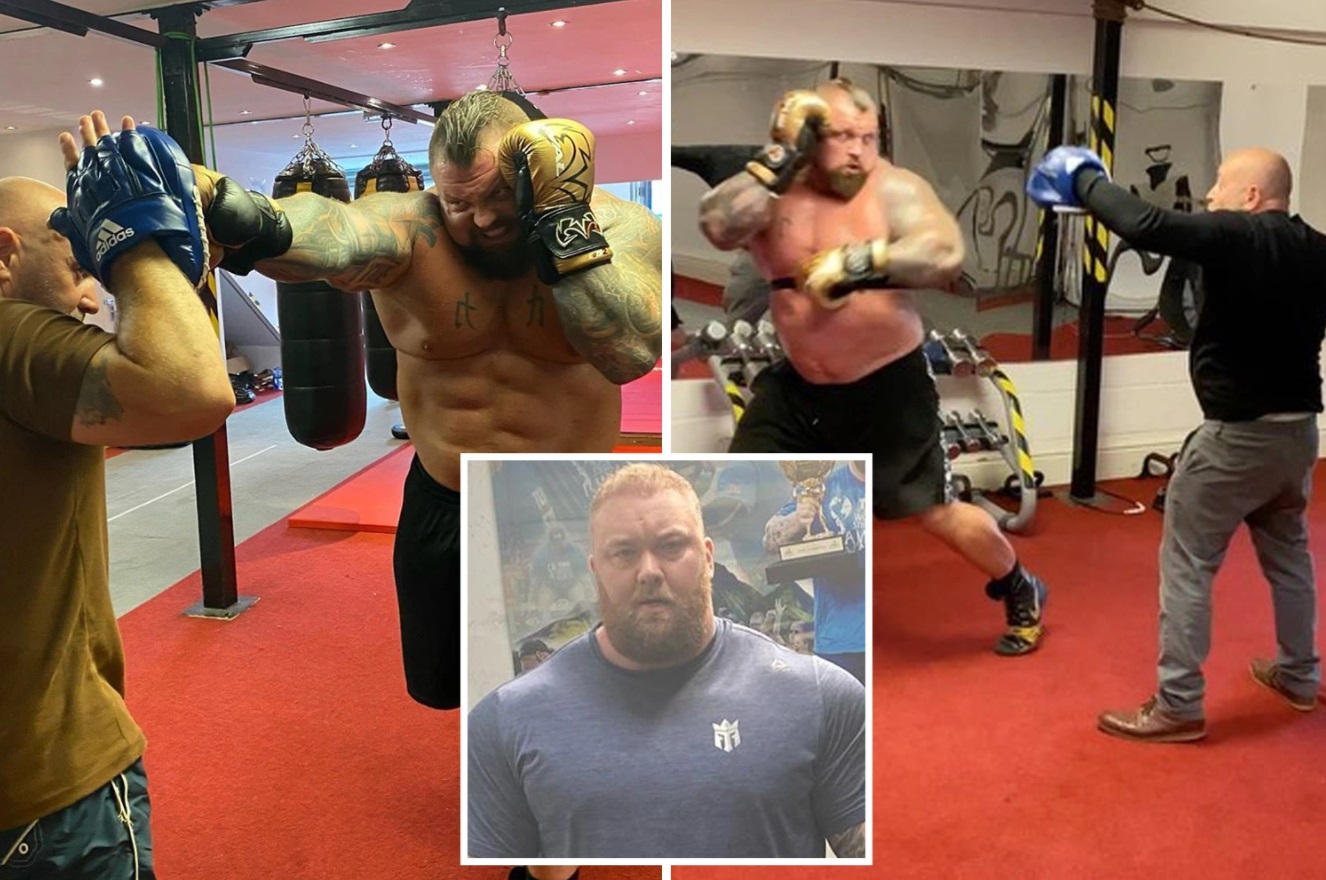 Strongman Eddie Hall goes BEAST MODE in sparring session ahead of battle with The Mountain