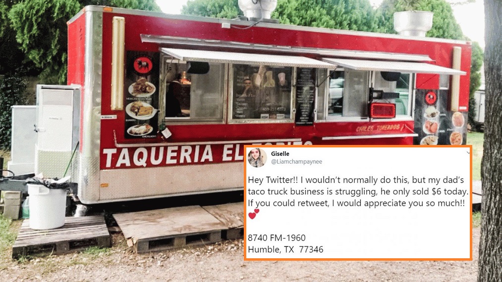 Internet responds after daughter Tweets about Dad’s struggling Taco business
