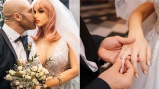 Bodybuilder marries sex doll in traditional marriage ceremony