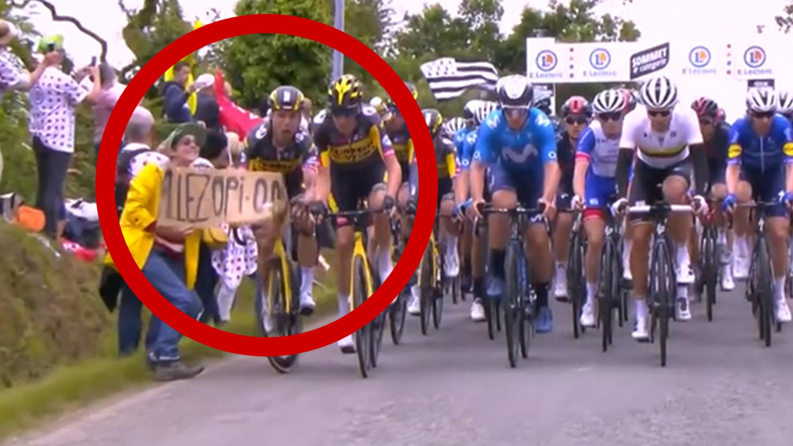 Cycling fan has caused massive f**ken pile-up at the Tour-de-France