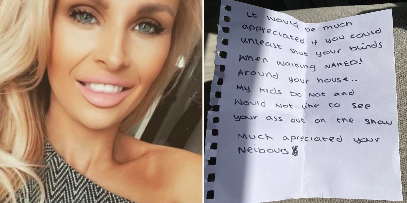 Mum gets note from neighbour: my kids don’t want to see your ass