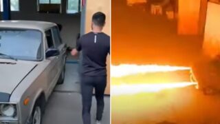 This Russian bloke built a f@*#en flame-throwing car!