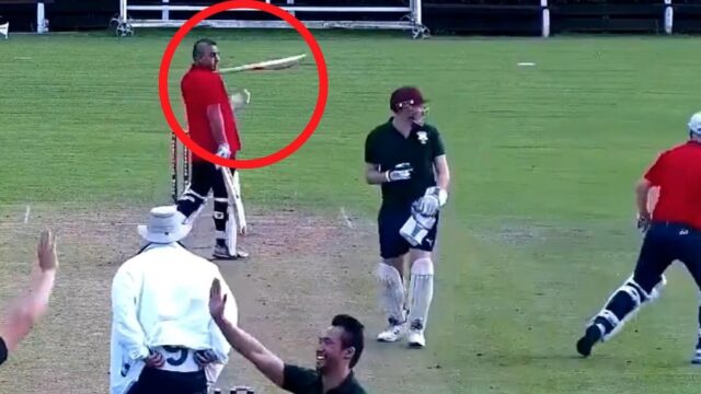 The most entertaining delivery in village cricket history was recently caught on film