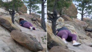 Woman leaves bloody gold Amazon review of leggings after “falling down a mountain”