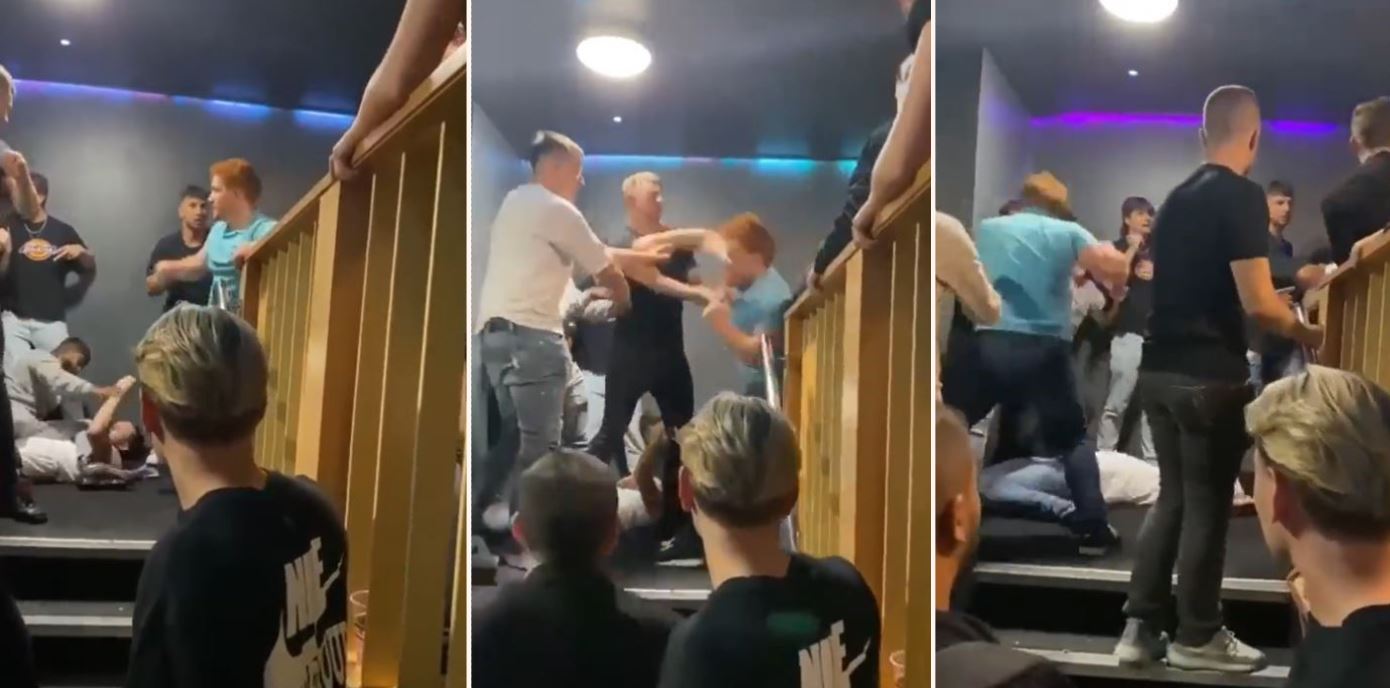 Red-headed wrecking machine sends half the club to Destination F**ked in epic biff!