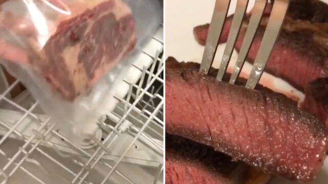 US bloke reckons he can cook a perfect steak in… the dishwasher