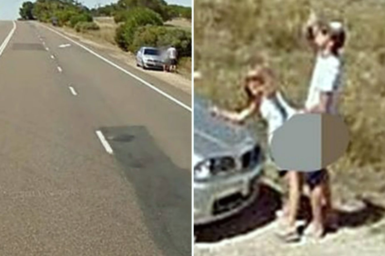 Google Street View pics catch Aussie couple having a quick shag on the side of the road