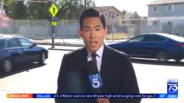 Hectic news report captures live crash while reporting on ‘dangerous’ intersection