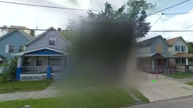 Google Maps has permanently blurred this house to stop people from seeing it
