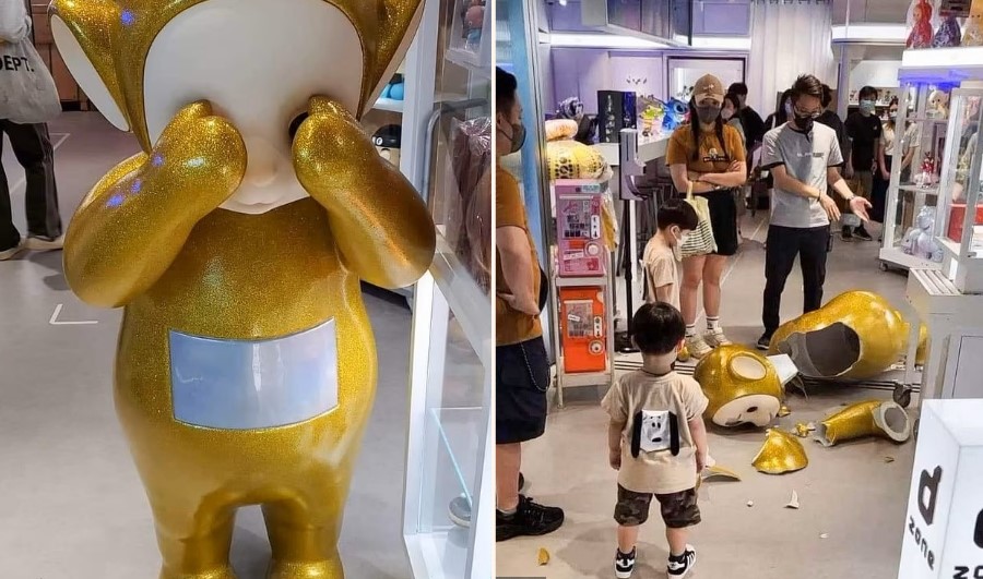 Dad forced to pay $4,200 after son knocks over golden Teletubby in store