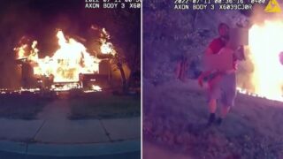 F**ken hero pizza guy saves family of kids from burning house!