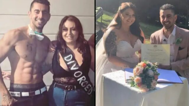 Aussie sheila marries topless waiter she booked for her divorce party